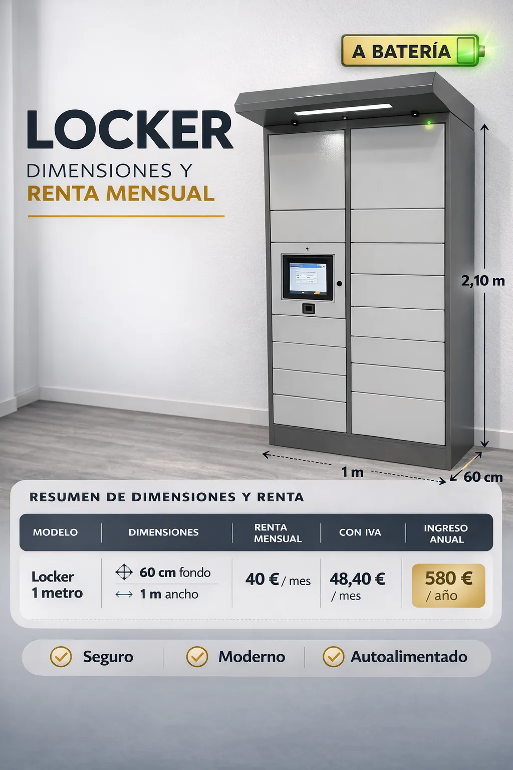 Locker 1 Metre